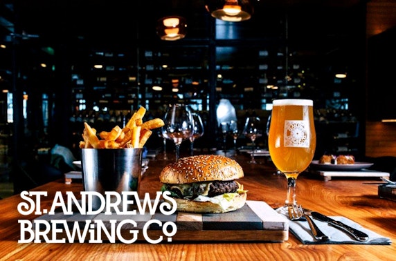 Burgers & drinks at St Andrews Brewing Co, Caird Hall
