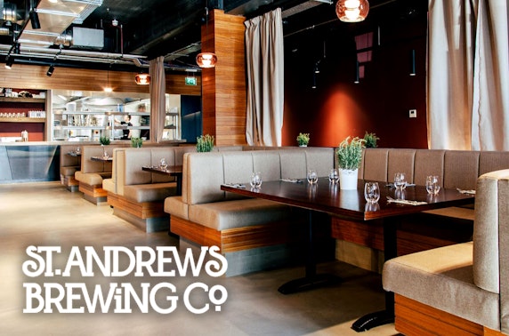 Burgers & drinks at St Andrews Brewing Co, Caird Hall