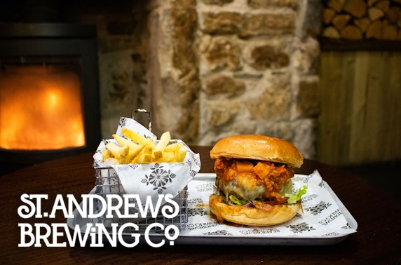 Burgers or pizza at St Andrews Brewing Co, South Street