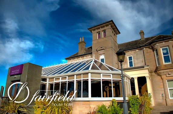 Scottish afternoon tea, 4* Fairfield House Hotel