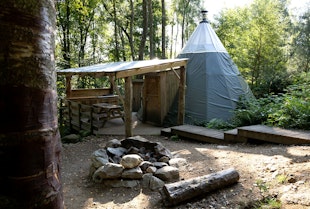 Nordic style tipi glamping