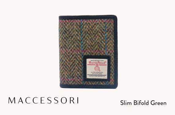 Harris Tweed slim bifold wallet - 2 colours