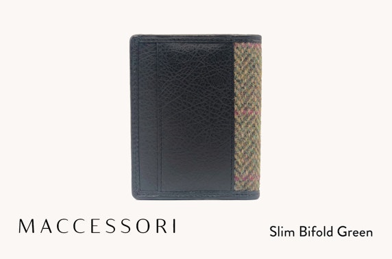 Harris Tweed slim bifold wallet - 2 colours