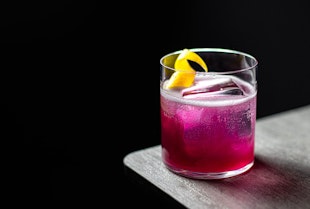 Cocktail flights in a modern Scottish pub