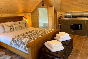 Luxury hot tub lodge stay