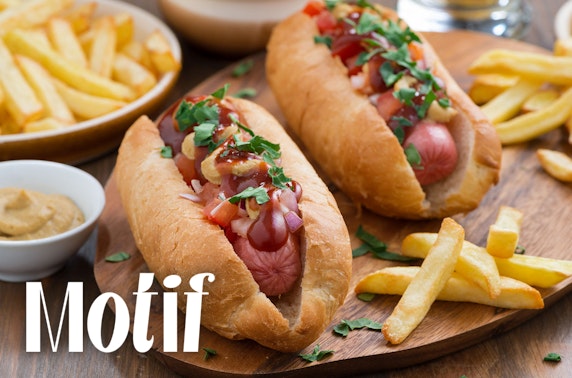 Hot dogs and beer at Motif, City Centre