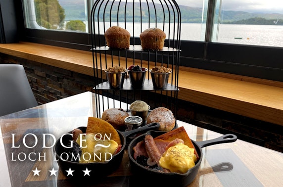 Morning or Afternoon tea, 4* Lodge on Loch Lomond