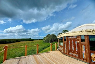 Castle Creavie Farm romantic yurt stay