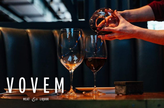 Vovem Meat & Liquor sharing platter & wine