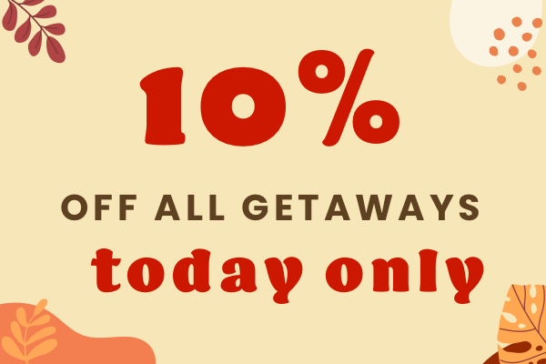 Get 10% off all getaways